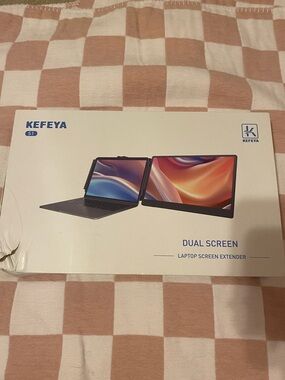 KEFEYA Dual Screen Laptop Screen Extender - White Packaging
